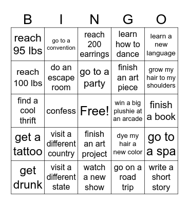 2025 Bingo Card