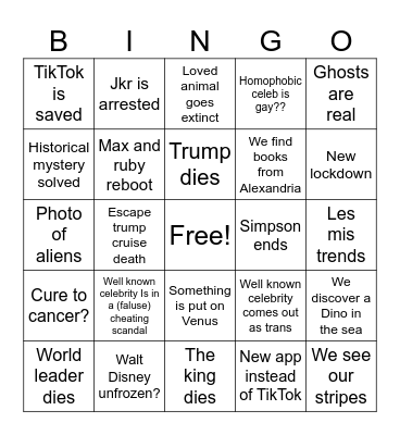 2025 bingo Card