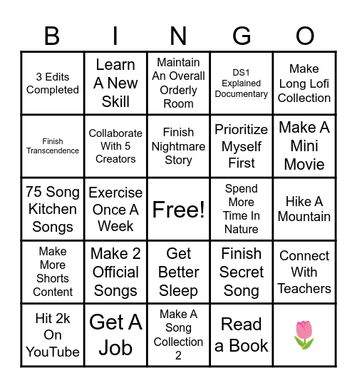 2025 Bingo Card