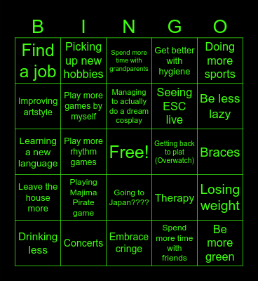 Ves' 2025 Bingo Card