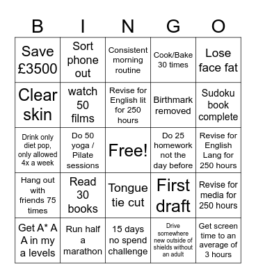 2025 Bingo Card