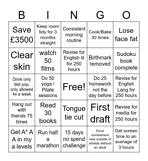 2025 Bingo Card