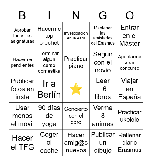 2025 de Aida Bingo Card