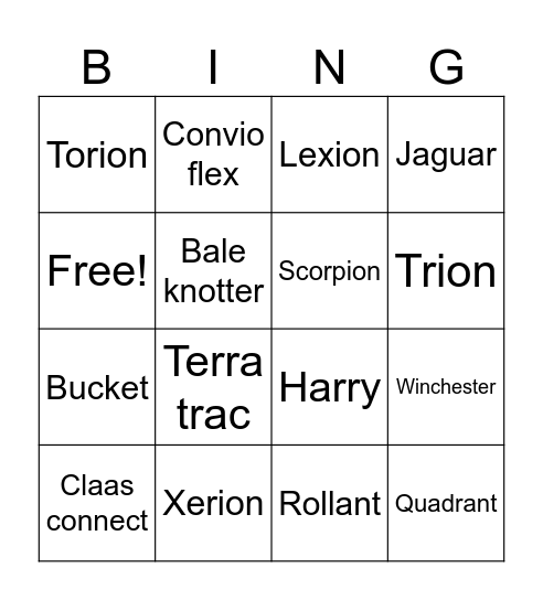 YFC Bingo Card