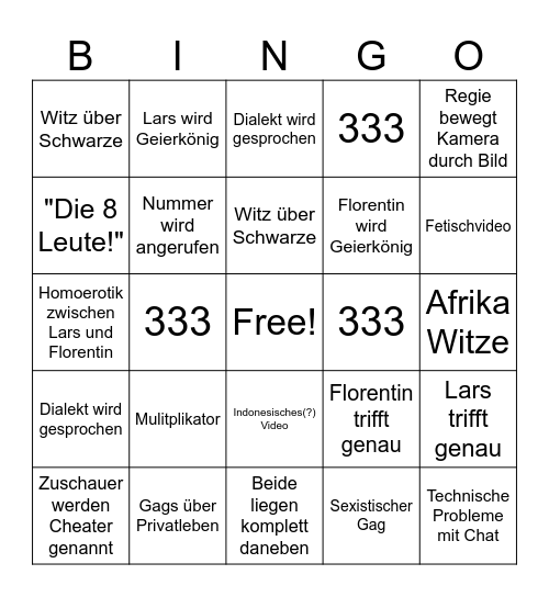 Verflixxtes Bingo S2 #15 Bingo Card