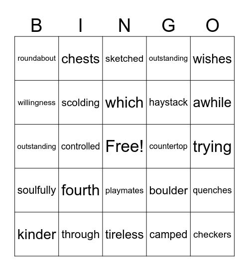 SPIRE Level 3- challenge Bingo Card