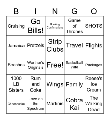 Toya & Jay Birthday Bingo Card
