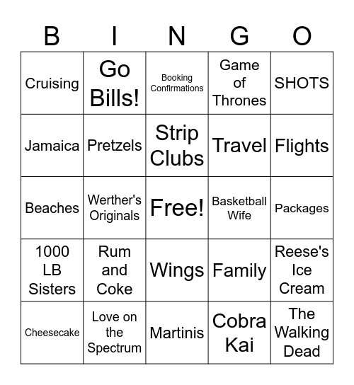 Toya & Jay Birthday Bingo Card