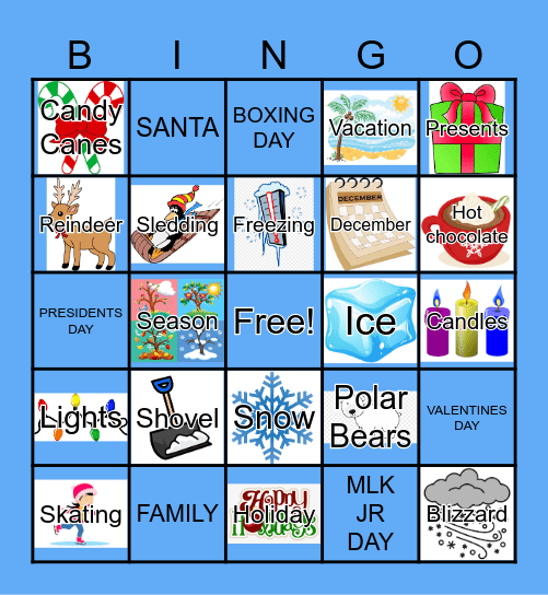 Winter Bingo Card