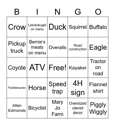 Sandy Beach Travel Bingo Card