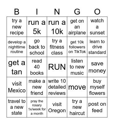 2025 BINGO Card