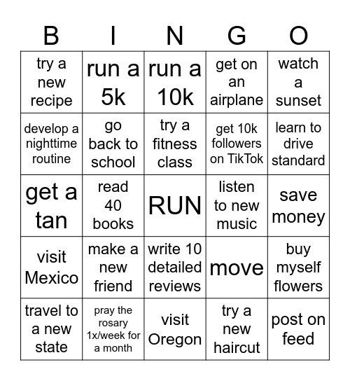 2025 BINGO Card