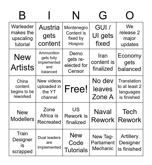 End of a New Beginning Bingo 2025 Bingo Card