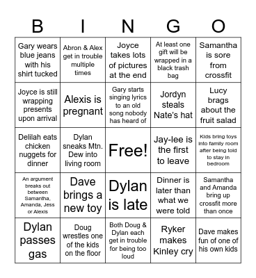 Christmas Bingo Card