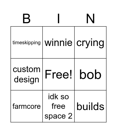 ac bingo Card