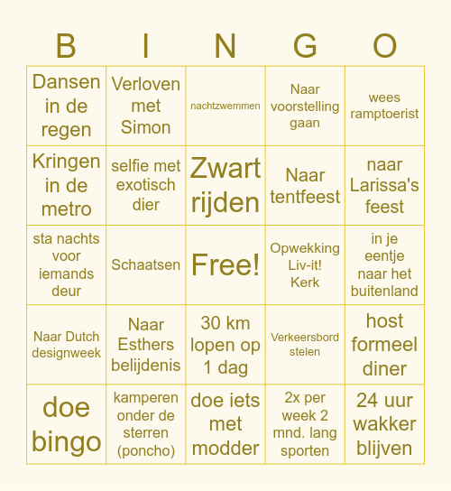 2025 Bingo Card