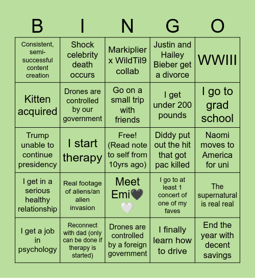 2025 BINGO Card