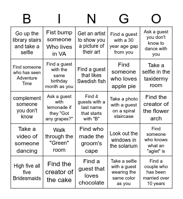 Meet, Greet, and Explore! Bingo Card