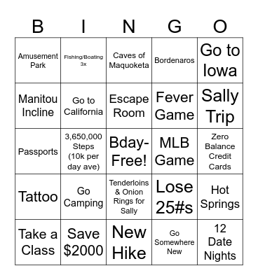 2025 Bingo Card