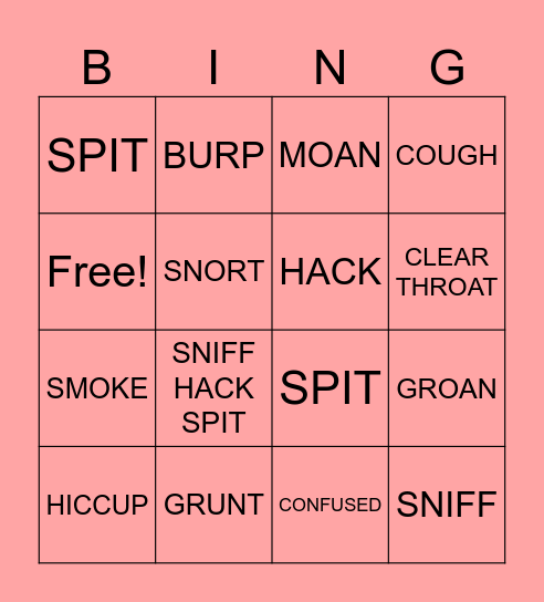 AGNEW BINGO Card
