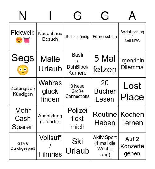 2025 Bingo Card