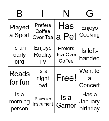 Bingo Card