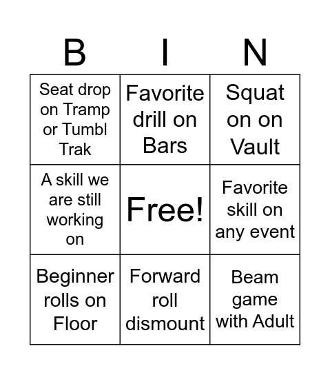 Stars 1 Bingo Card