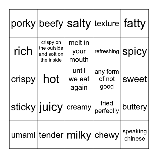 Mike Chen Bingo Card