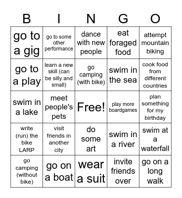 2025 Bingo Card
