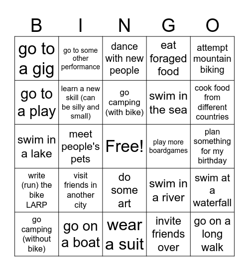 2025 Bingo Card