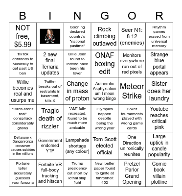 2025 Bingor Bingo Card