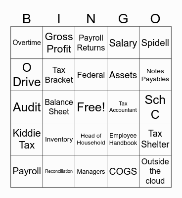 C&D BINGO Card
