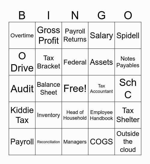 C&D BINGO Card