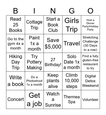 Julie's 2025 Bingo! Bingo Card