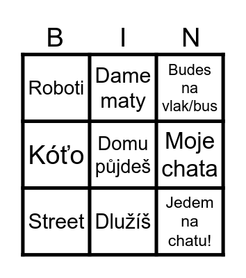 Chata bingo Card