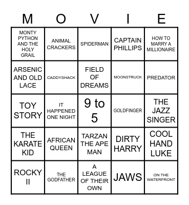 CINEMA BINGO Card