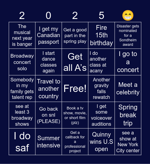 2025 Bingo Card