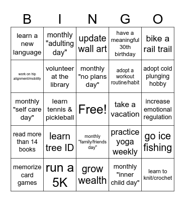 2025! Bingo Card