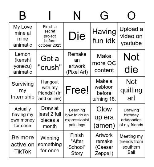 Lemmysbingo2025yeaaaa Bingo Card