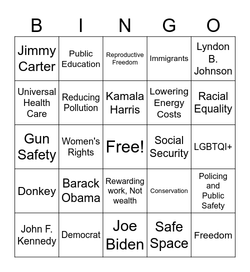 Blue Bingo Card