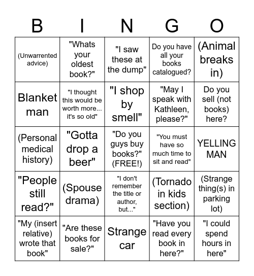 Customer Bingo 2025 Bingo Card