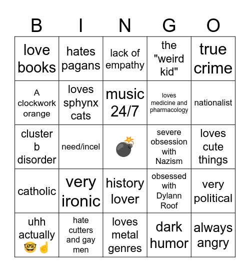 Mariana's bingo Card