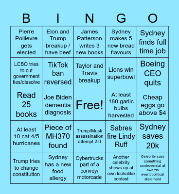 2025 BINGO Card