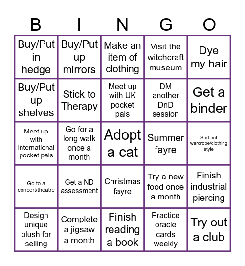 2025 Bingo Card