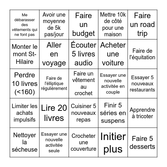 2025 GOALS Bingo Card