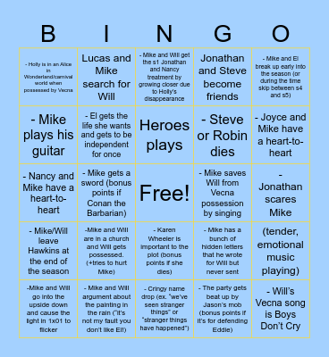 St5 Bingo Card