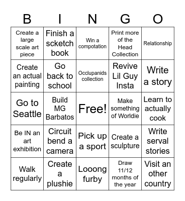 2025 Bingo Card