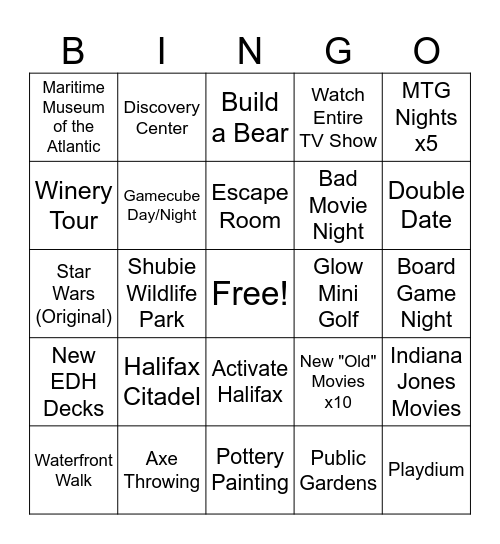 2025 Bingo Card