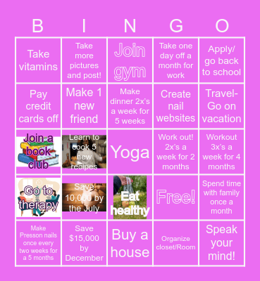 2025 GOALS Bingo Card