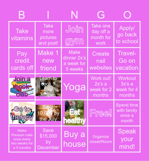 2025 GOALS Bingo Card